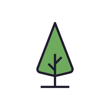 Ağaç Simgeleri Çizgi Vektörü, ekoloji, doğa, bitki