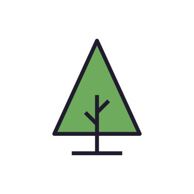 Ağaç Simgeleri Çizgi Vektörü, ekoloji, doğa, bitki