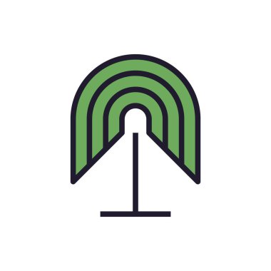 Ağaç Simgesi Satır Vektörü .