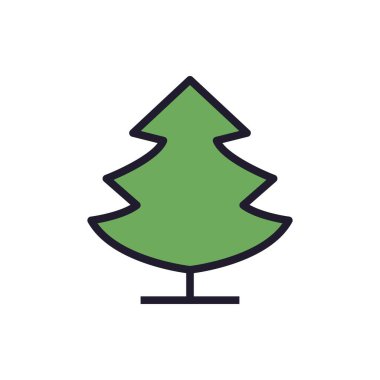 Ağaç Simgesi Satır Vektörü .