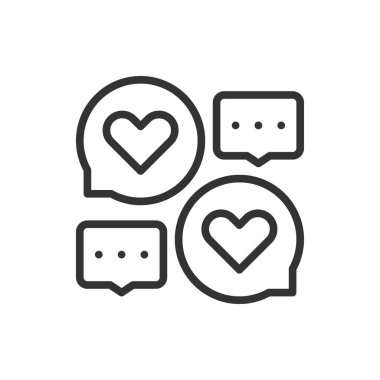 İleti-Sevgi simgesi vektör çizimi