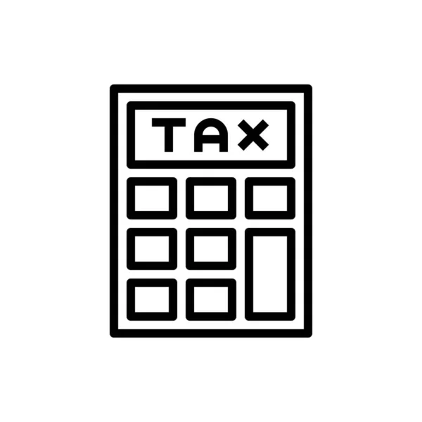 Ilustrace Vektoru Daňové Ikony Kalkulačky — Stockový vektor