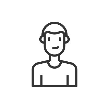 People Icon Boy Vektör İllüstrasyonu