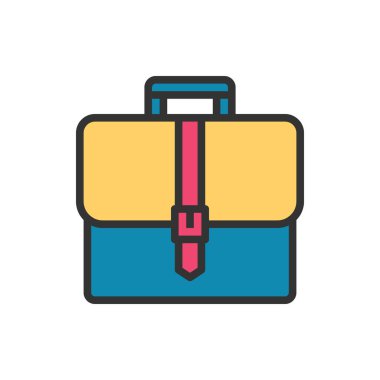 Evrak çantası Satırı Simge Vektörü İllüstrasyonu