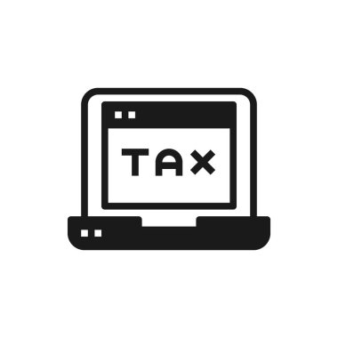 dizüstü bilgisayar vergisi vektör illüstrasyonu .