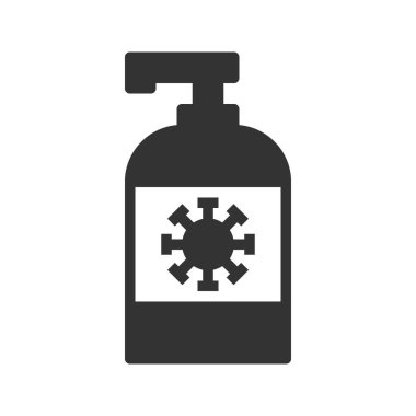 Alkol Jel Simgesi vektör illüstrasyonu .