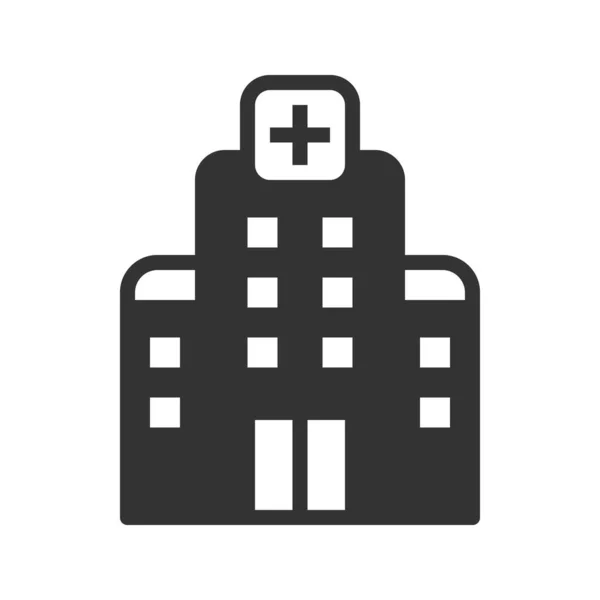 Icono Del Hospital Vector Ilustración — Vector de stock