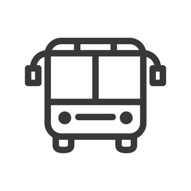 bus vektör çizgisi simgesi .