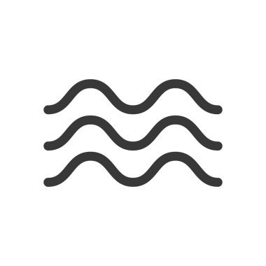 su vektör çizgisi simgesi .