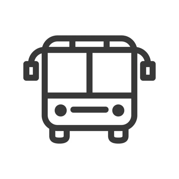 Bus Vector Line Icon — Stock Vector