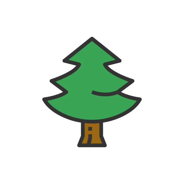 Pine Tree Icon Vector Illustration Nature Woo — 스톡 벡터