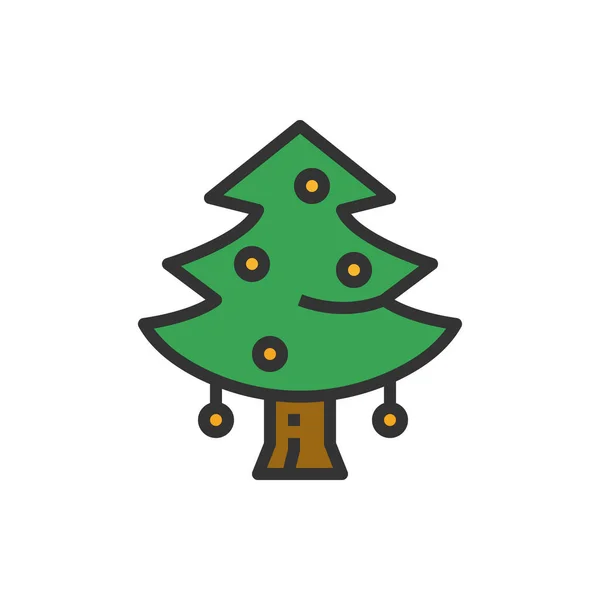 Ícone Árvore Natal Ilustração Natureza Woo — Vetor de Stock