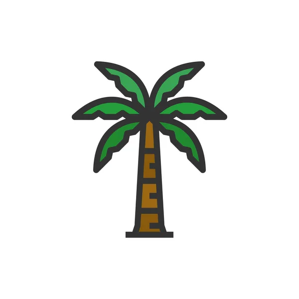 Coconut Tree Icon Vector Illustration Natur Woo — Stockvektor