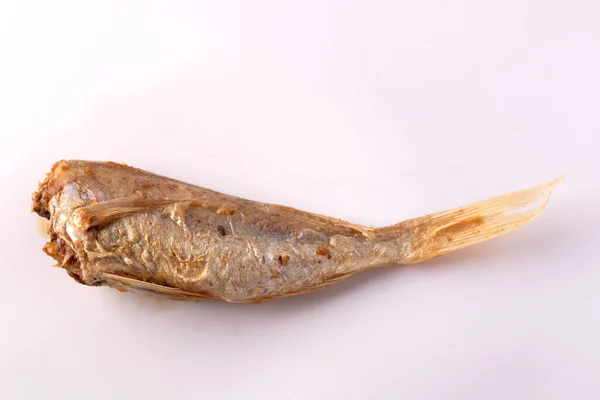 Dried fish on a white background