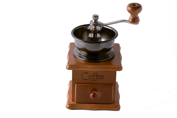 Coffee Grinders Made Wood Metal Stock Photo