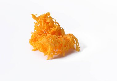 Tatlı yumurta, diş ipi, tatlı yumurta, diş ipi, tatlı tatlı. Foi Thong, Tayland usulü geleneksel tatlı.