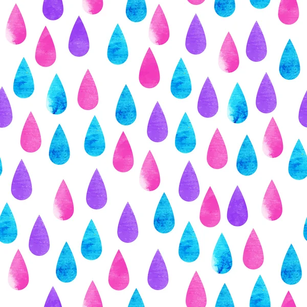 Colorful watercolor rain — Stock Vector