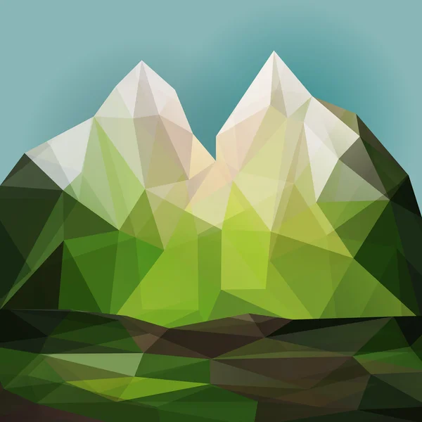 Green mountain landscape — Stock Vector