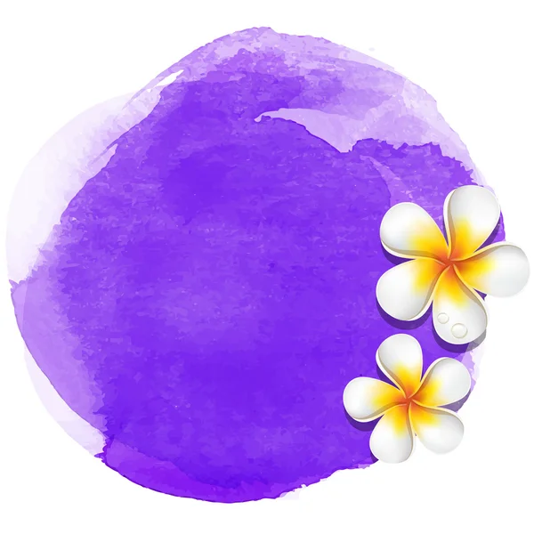 Purple watercolor spa background — Stock Vector