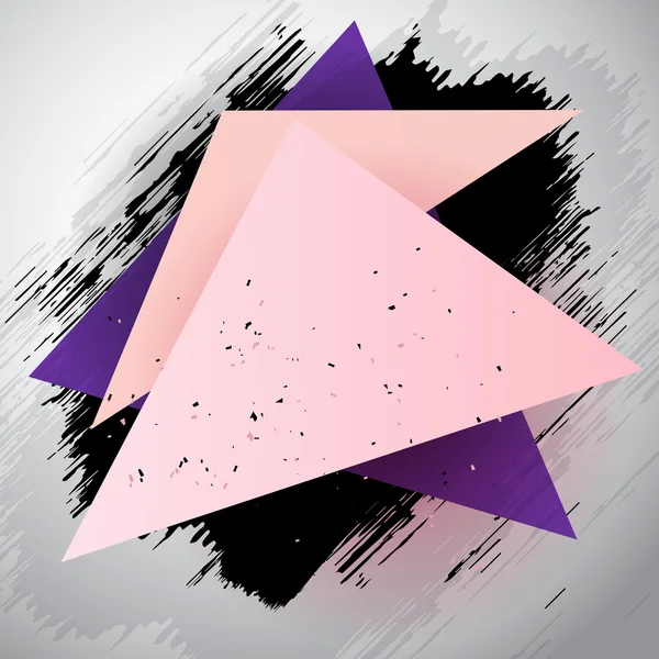 Fondo grunge abstracto triangular — Vector de stock