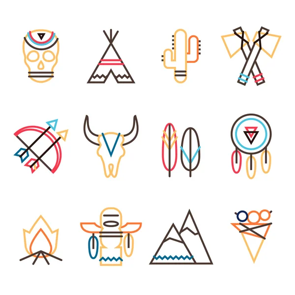 Conjunto de ícones tribais —  Vetores de Stock