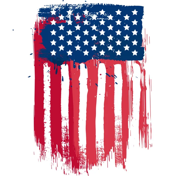 Bandera americana vertical — Vector de stock