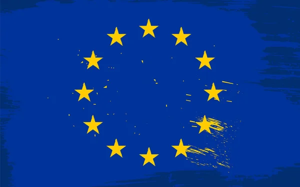 European union grunge flag — Stock Vector