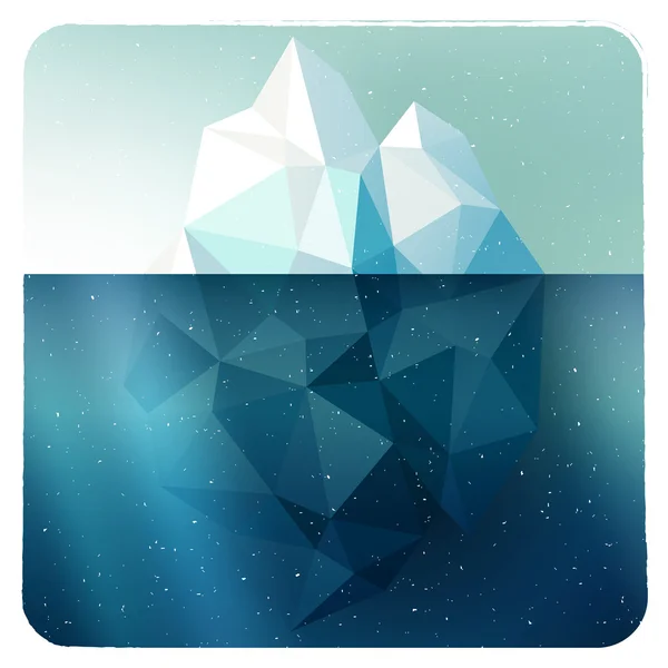 Iceberg imagen en el marco — Vector de stock