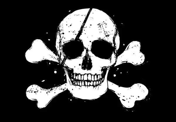 Drapeau pirate noir — Image vectorielle