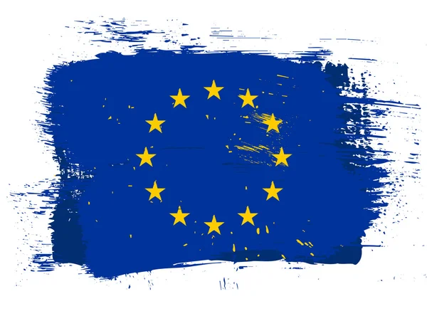 Bandera grunge UE — Vector de stock