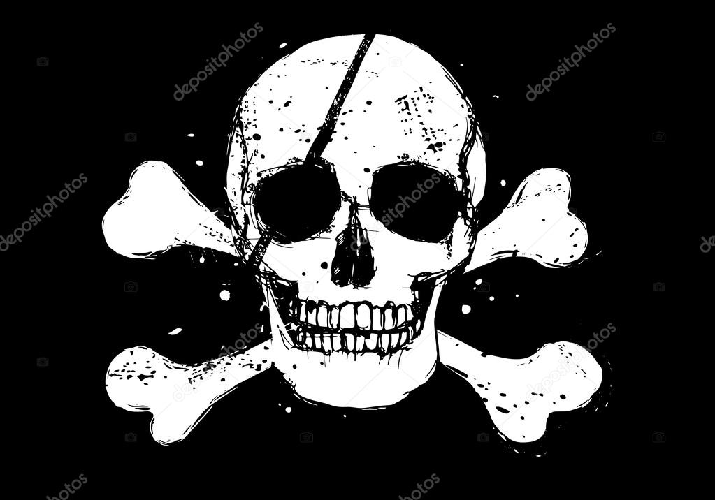 Black pirate flag