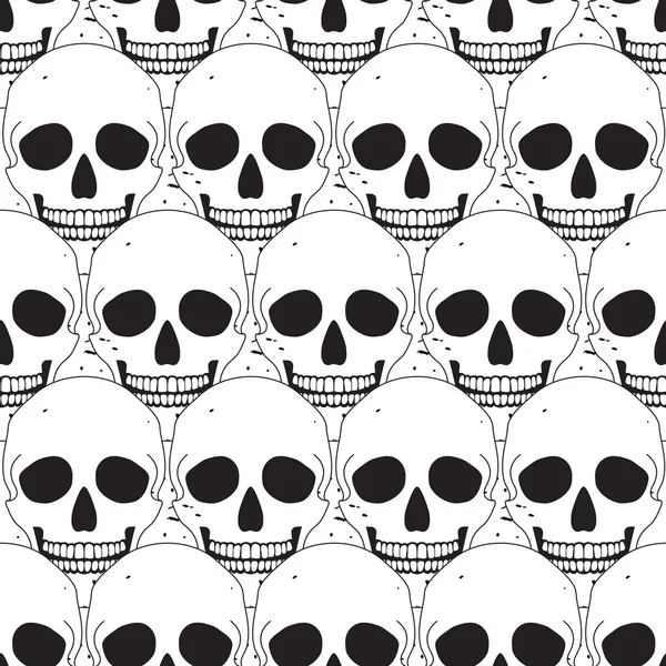 Skull seamless pattern — Stock Vector