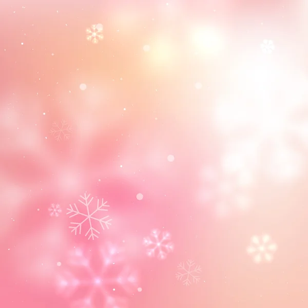 Fond flou flocons de neige — Image vectorielle