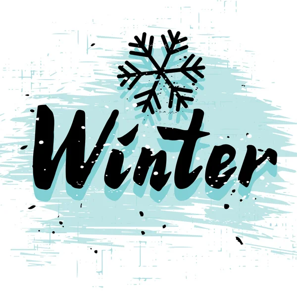 Winter kalligrafie woord — Stockvector