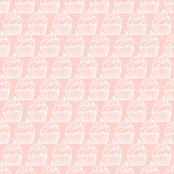 Cupcake  pattern — Stock Vector