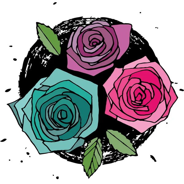 Tres rosas. — Archivo Imágenes Vectoriales