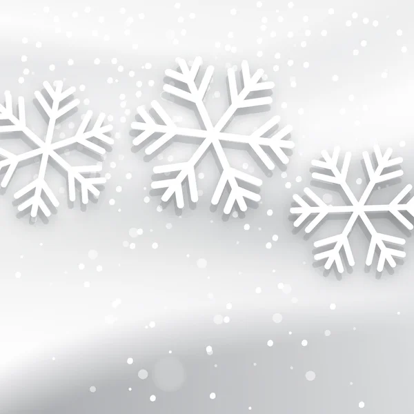 Fondo con copos de nieve — Vector de stock