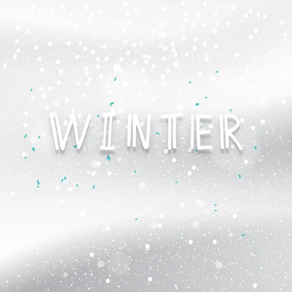 Winter licht belettering — Stockvector