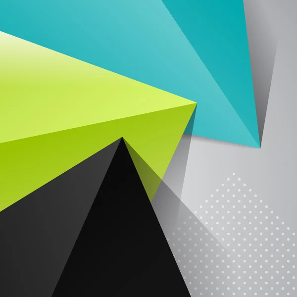 Trois triangles colorés — Image vectorielle