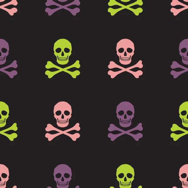 Skull and crossbones patroon — Stockvector