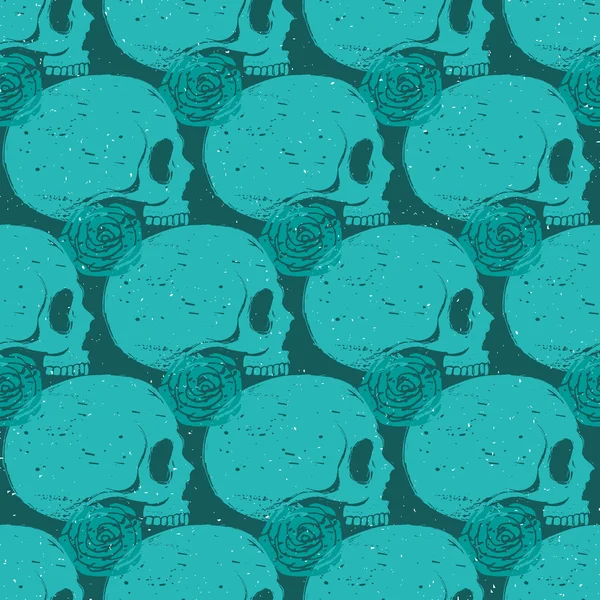 Modèle de crâne turquoise — Image vectorielle