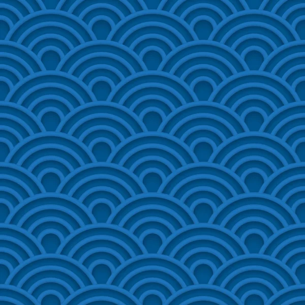 Blauwe Golf 3D-naadloze patroon — Stockvector