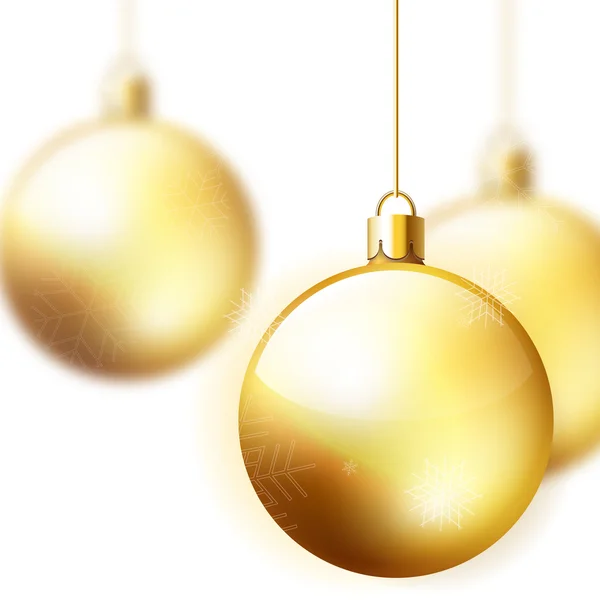 Palle di Natale in oro — Vettoriale Stock