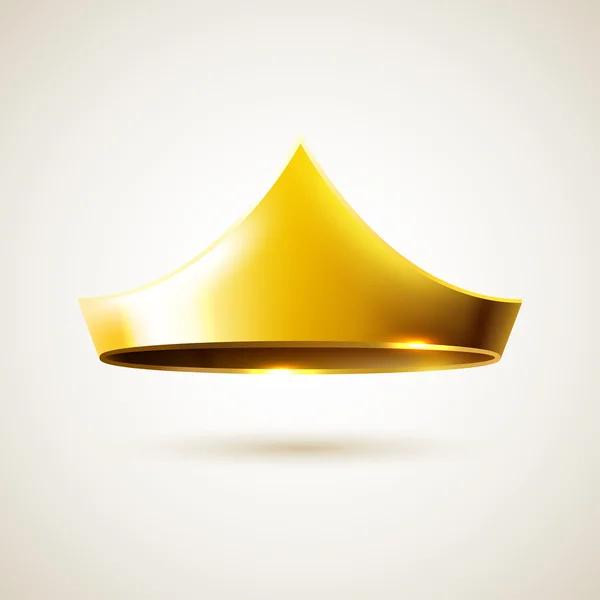 Gyllene enkel krona — Stock vektor
