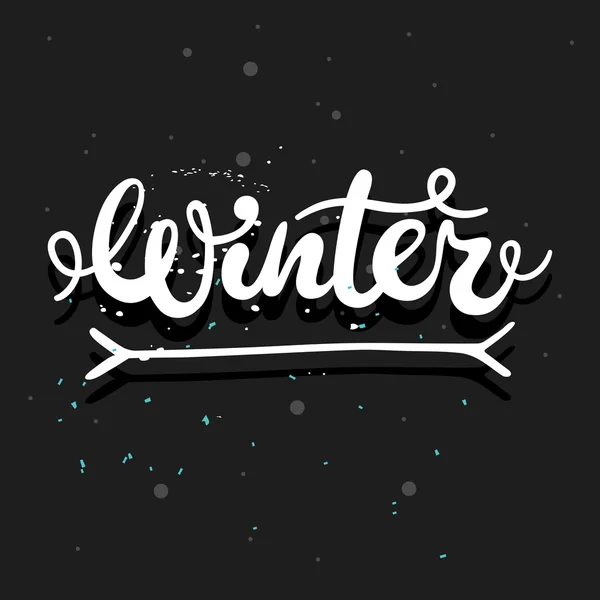 Winter kalligrafie woord — Stockvector