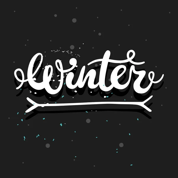 Mot calligraphie hiver — Image vectorielle