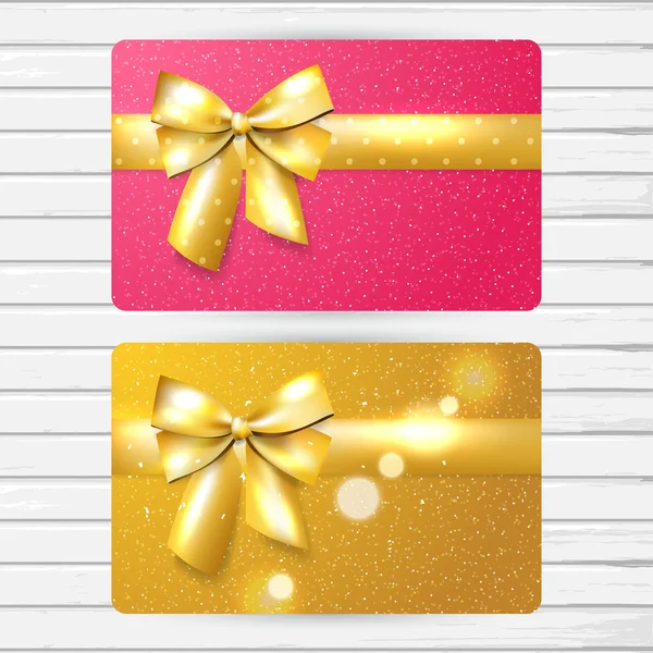 Dos brillantes tarjetas de regalo — Vector de stock