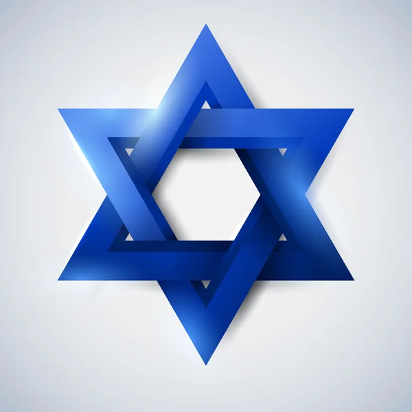 Blue star of David — Stock Vector