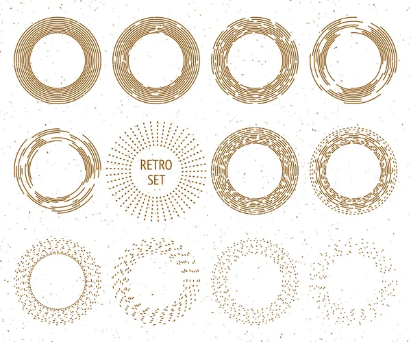 Radial retro sun rays — Stock Vector