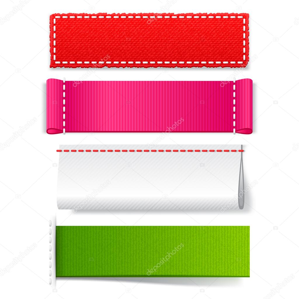 Vector Leather Tags Labels Blank Templates Stock Vector (Royalty
